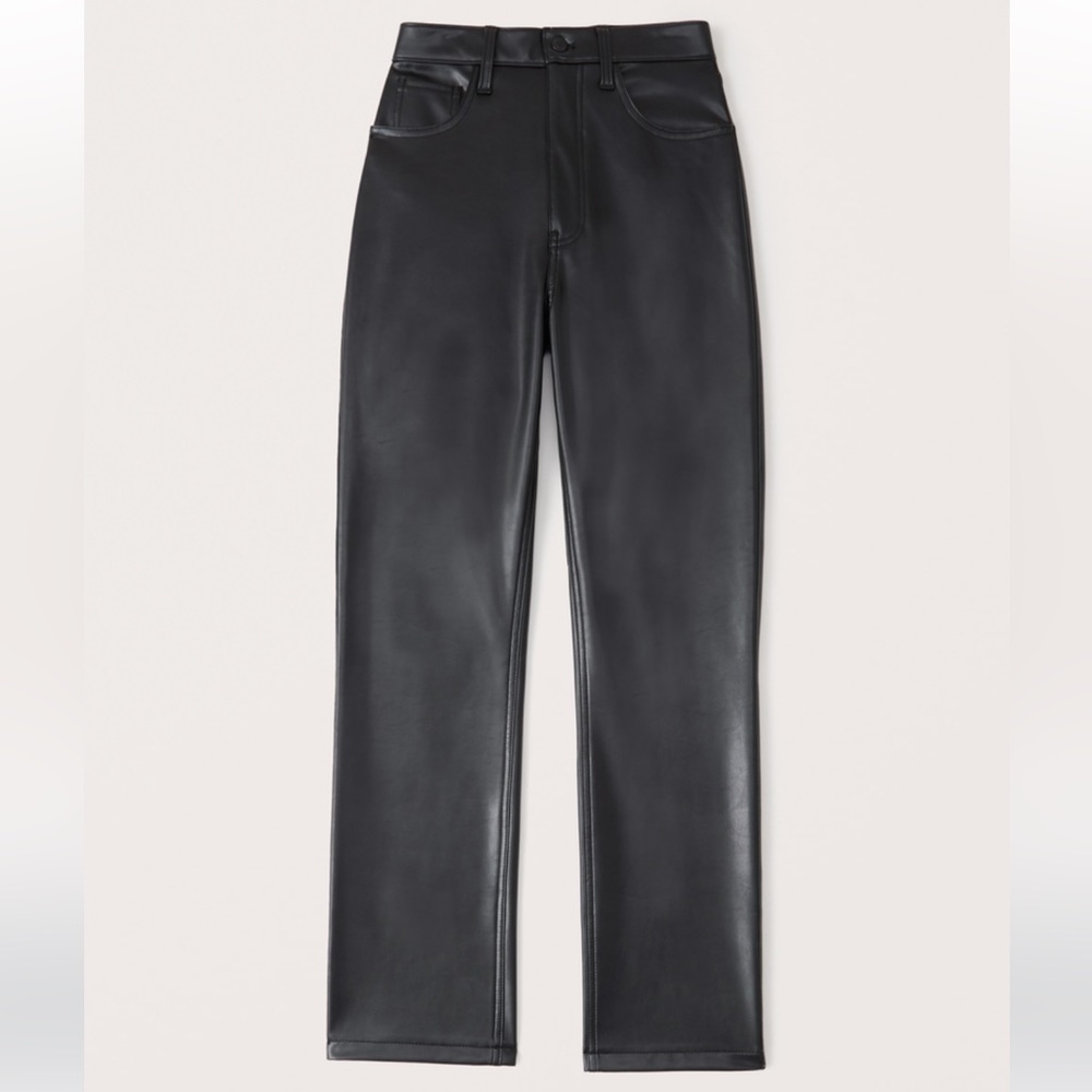 Abercrombie’s Vegan Leather 90s Straight Pant